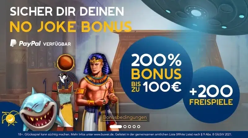 Willkommensbonus für Jokerstar Neukunden