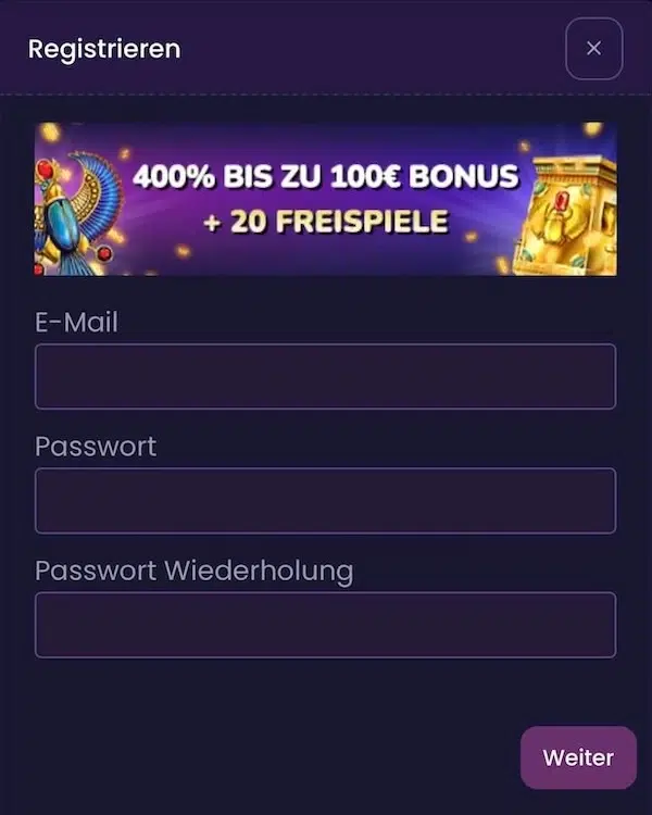 bei Lord Lucky anmelden