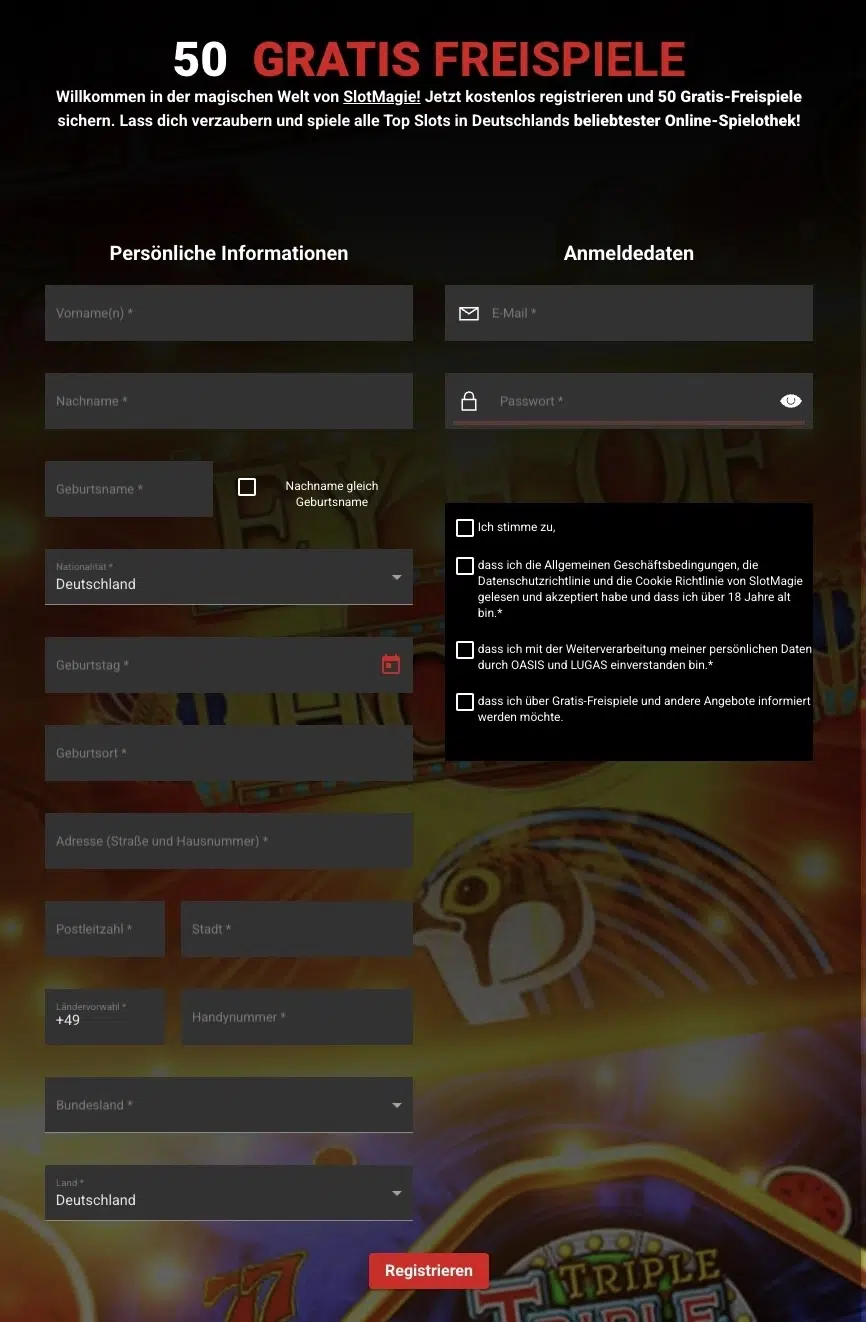 bei SlotMagie anmelden