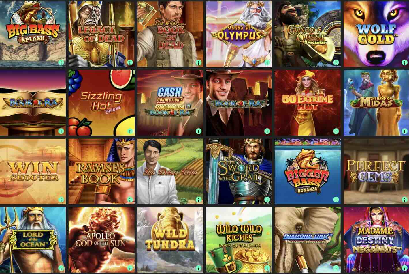 Online Slots Übersicht bet365