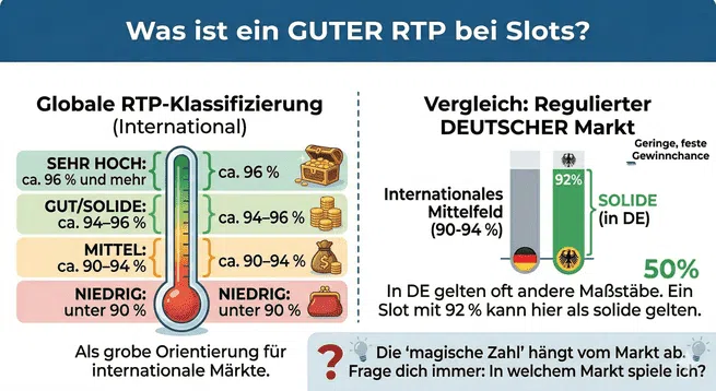 RTP Werte der Slots international und in Deutschland