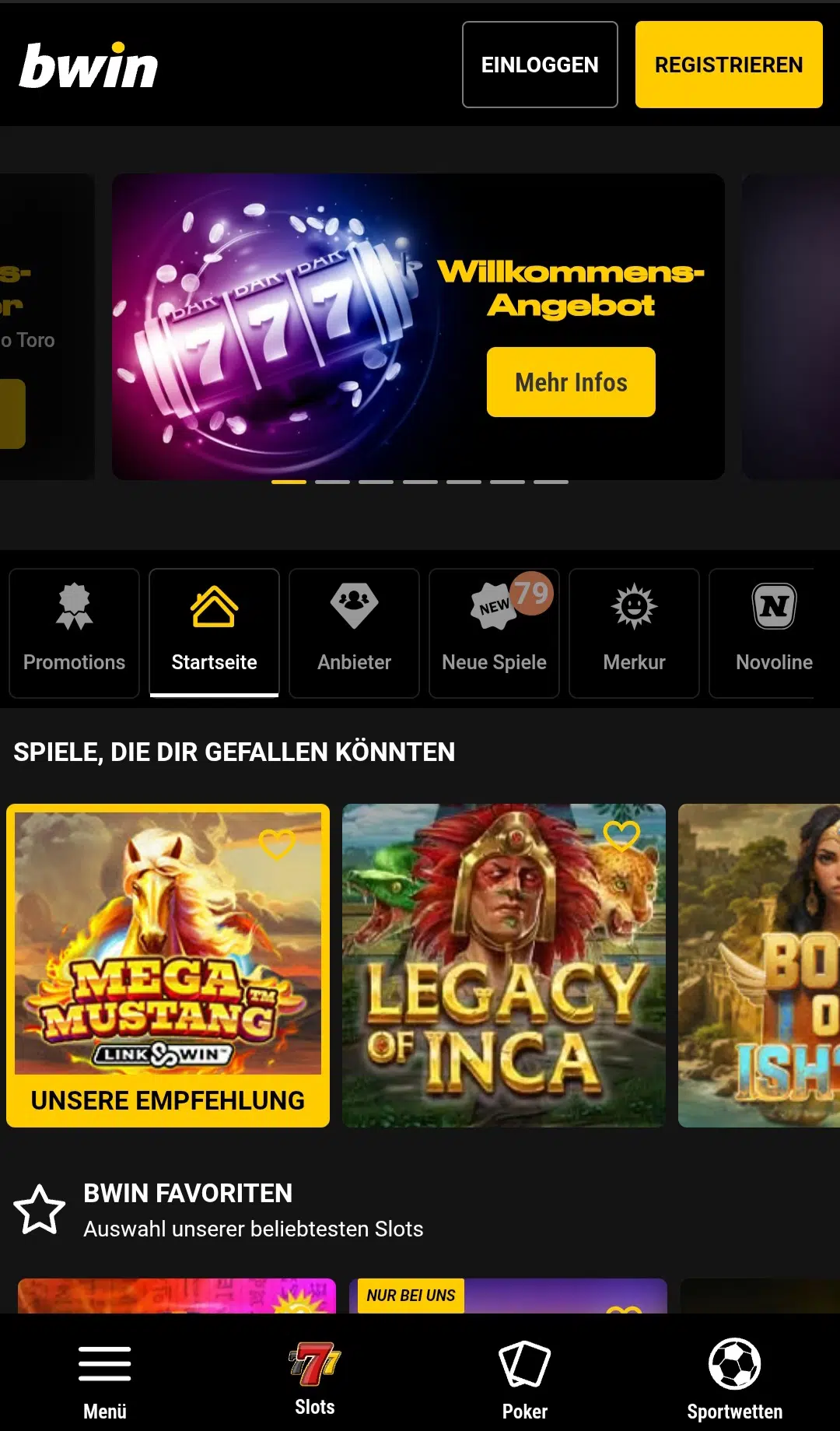bwin slots bonus