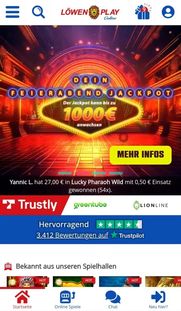 löwenplay bestandskunden bonus