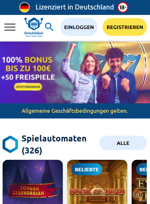 drückglück mifinity casino