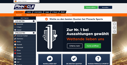 Pinnacle Sports Wettplattform