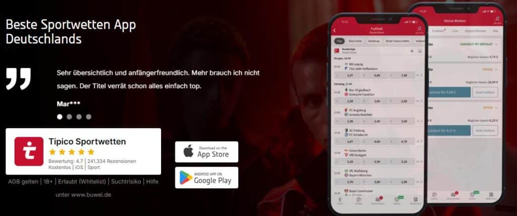 Tipico Mobile-Wetten Tipico App