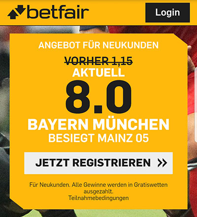 Betfair Quotenboost