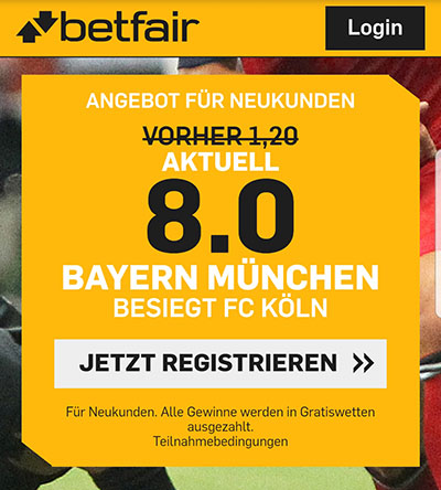 Betfair Quotenboost