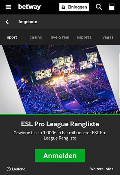 Betway CS:GO Rangliste