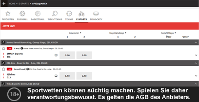 Zulabet eSports Wetten