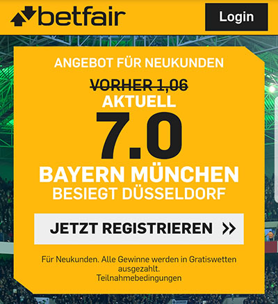 Betfair Quotenboost