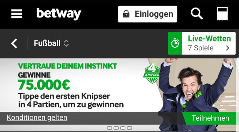 Betway 4 Knipser Promo