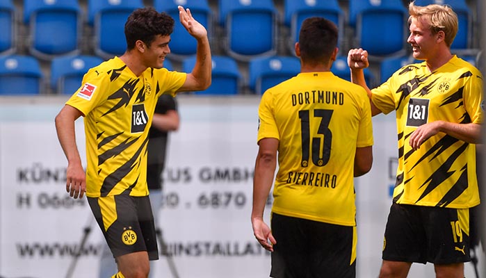 Reyna, Guerreiro, Brandt (Dortmund) © GEPA pictures