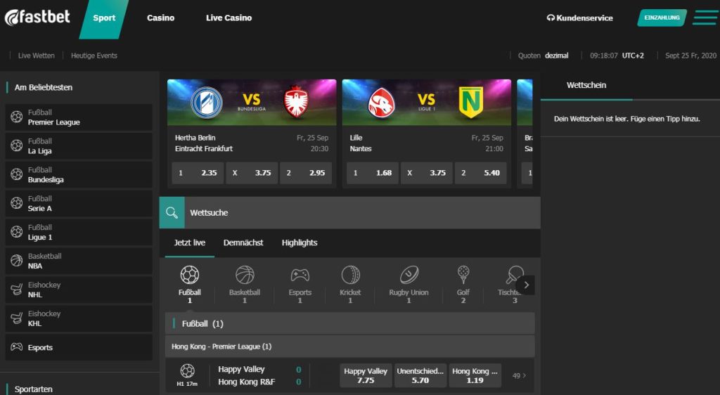 Fastbet Sportwetten