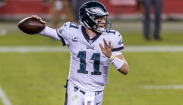 Sorgt Wentz für den Außenseitersieg bei Steelers - Eagles? © imago images / Icon SMI, 04.10.2020 Steelers Eagles Tipp