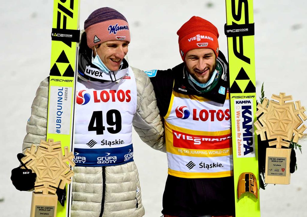 Können Eisenbichler und Geiger in Ruka wieder aufs Treppchen fliegen? © GEPA pictures Favoriten Skispringen in Ruka 2020