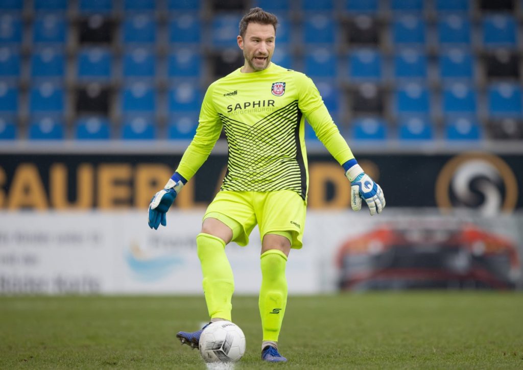 Hält Keeper Endres vom FSV Frankfurt gegen Steinbach Haiger seinen Kasten erneut sauber?