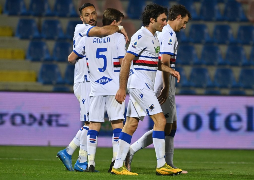 Punktet Sampdoria im Heimspiel gegen AS Rom? © IMAGO / LaPresse, 21.04.2021 Punktet Sampdoria im Heimspiel gegen AS Rom?