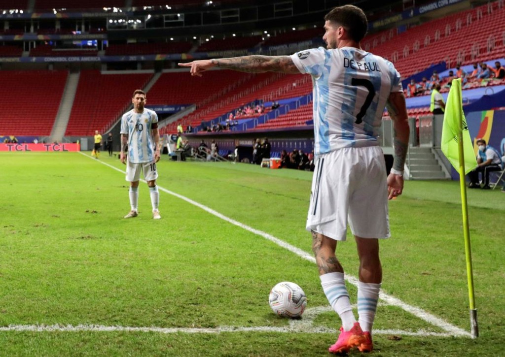 Gewinnen de Paul und Messi mit Argentinien auch gegen Paraguay? © IMAGO / Agencia Efe, 19.06.2021 Gewinnen de Paul und Messi mit Argentinien auch gegen Paraguay?