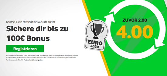 Betway England - Deutschland Wetten Boost