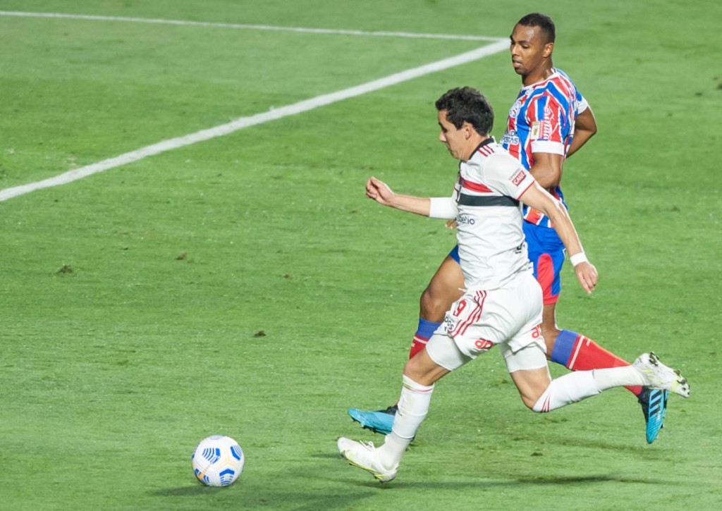 Verschafft sich Sao Paulo gegen Racing Club eine gute Ausgangsposition fürs Rückspiel? © IMAGO / Fotoarena, 10.07.2021 Verschafft sich Sao Paulo gegen Racing Club eine gute Ausgangsposition fürs Rückspiel?