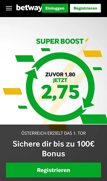 Betway Quotenboost