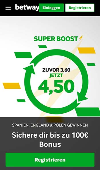 Betway Quotenboost