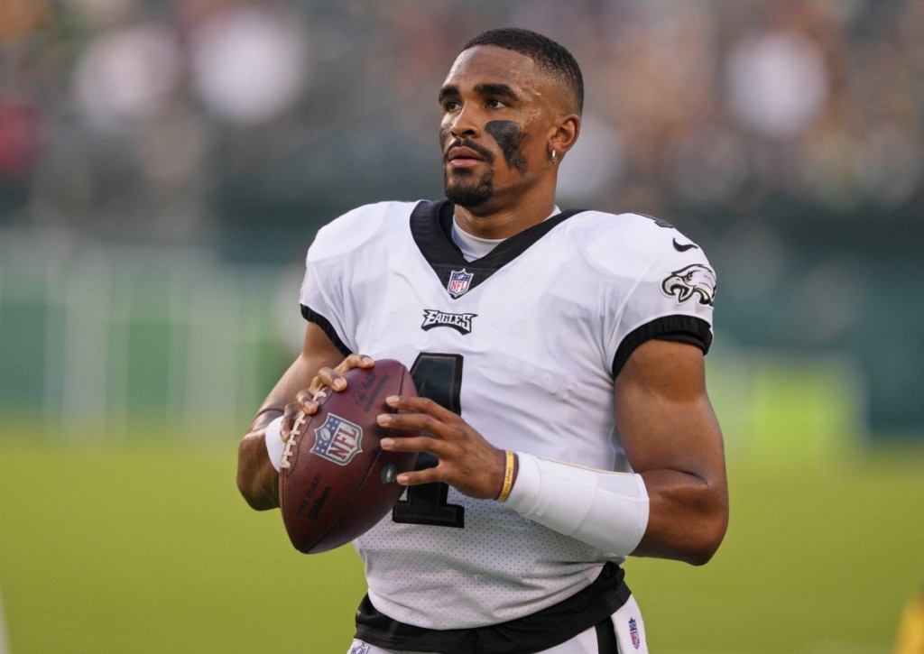 Die Hoffnungen der Philadelphia Eagles ruhen gegen die Atlanta Falcons auf QB Jalen Hurts.