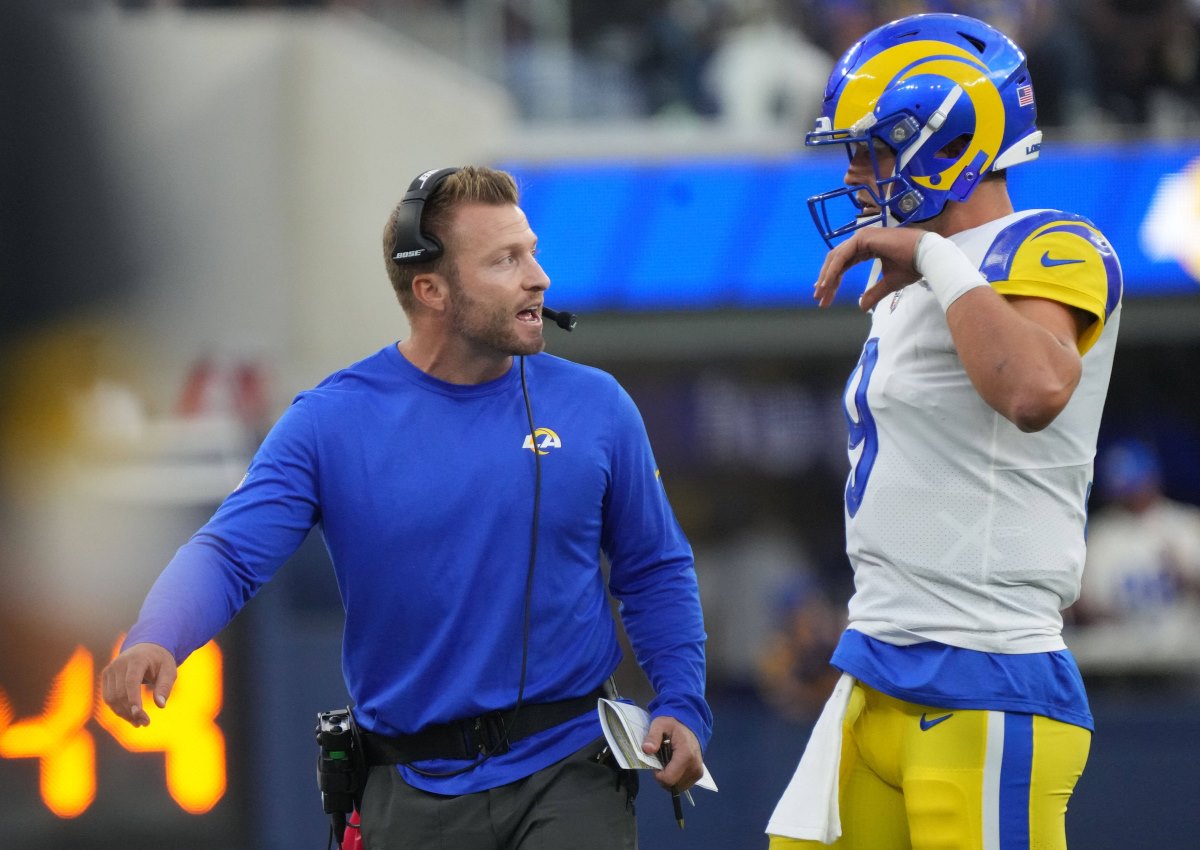 Matthew Stafford Sean McVay LA Rams Super Bowl 2022