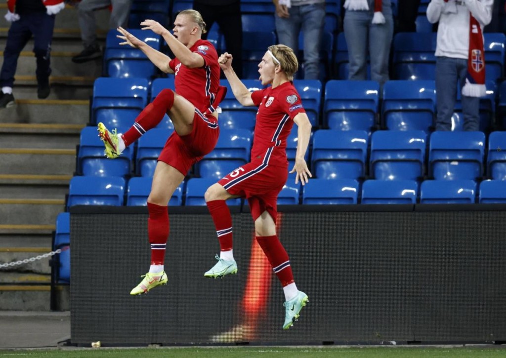 Wie oft trifft Haaland für Norwegen in Lettland?