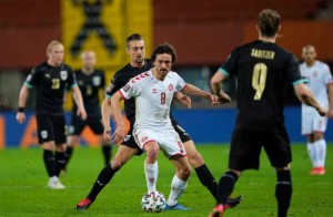 Feiert Dänemark (im Bild: Thomas Delaney) erneut ein Kantersieg ohne Gegentor gegen Österreich? © IMAGO / ZUMA Wire, 31.03.2021 Dänemark Österreich Tipp