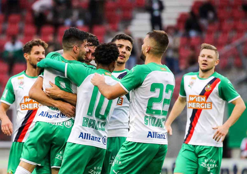 Schießt sich Rapid ausgerechnet in der Europa League gegen Favoriten Dinamo aus der Krise? © IMAGO / GEPA pictures, 16.10.2021 Rapid Wien Dinamo Zagreb Tipp