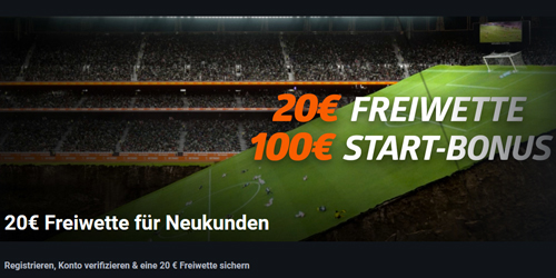 20 € gratis Fussball Wetten zur Bundesliga