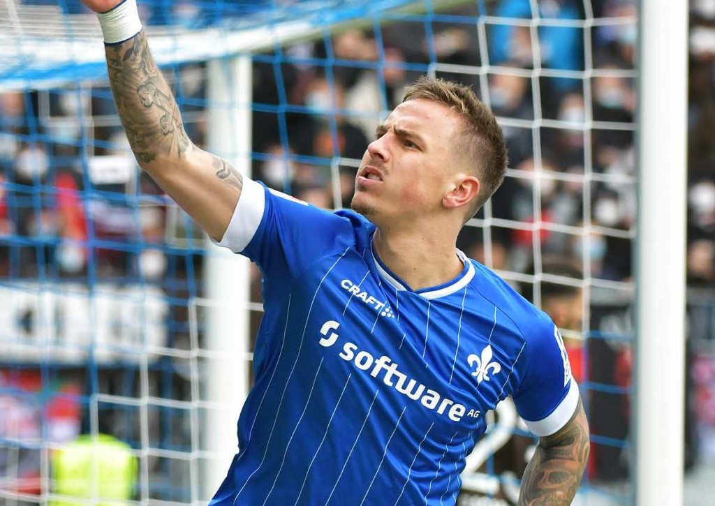 Jubeln Tietz und Darmstadt gegen Aue? © IMAGO / Jan Huebner, 20.11.2021 Aue Darmstadt Tipp