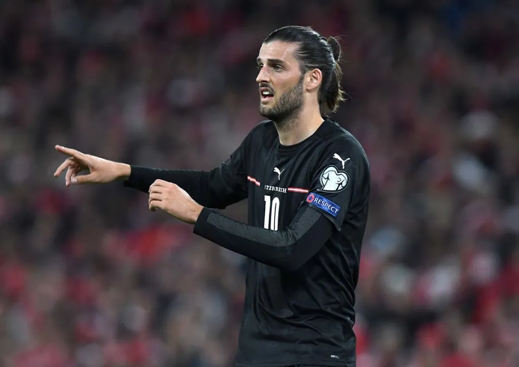 Österreich (im Bild: Florian Grillitsch) bestreitet das letzte WM-Qualifikationsspiel zuhause gegen Moldawien. © IMAGO / Buzzi, 12.10.2021 Österreich Moldawien Tipp