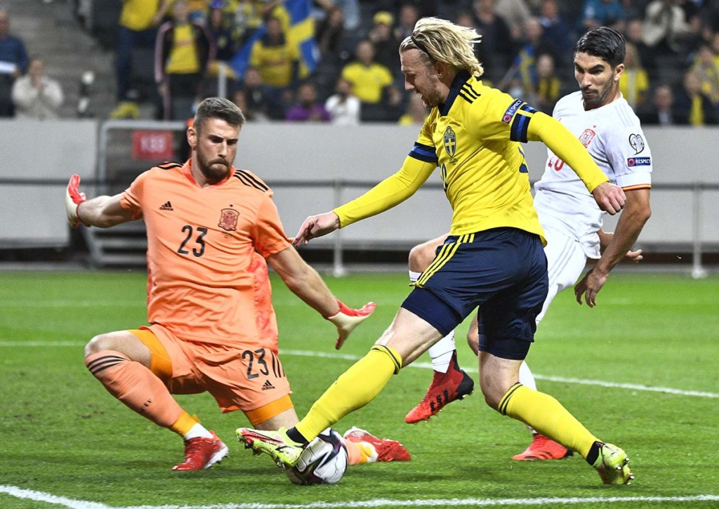 Spanien und Schweden kämpfen im direkten Duell um eines der begehrten WM-Tickets. © IMAGO / TT, 02.09.2021