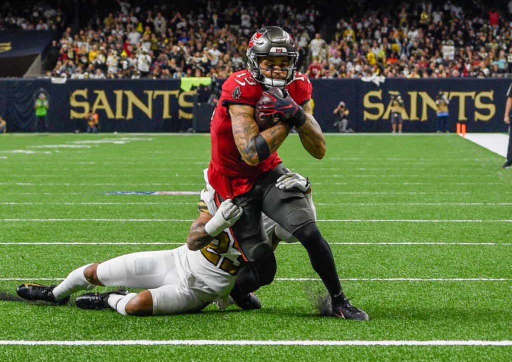 Bekommt Mike Evans im Spiel seiner Tampa Bay Buccaneers gegen die New York Giants weniger Bälle als sonst?