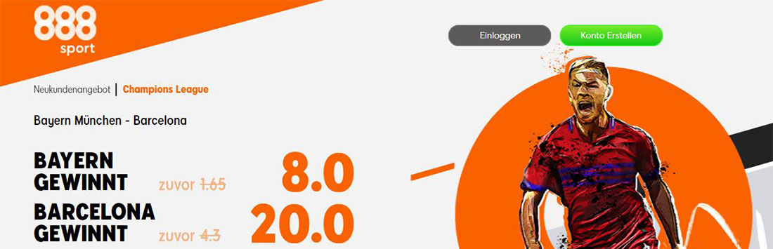 888Sport Champions League Bonus