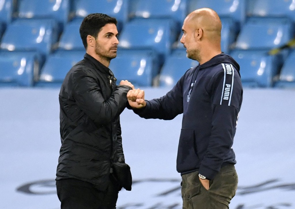 Am Neujahrstag wird es nicht zum Wiedersehen zwischen Guardiola (Manchester City) und Arteta (Arsenal) kommen