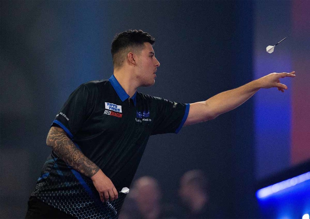 Setzt sich der favorisierte Engländer Ryan Meikle gegen den deutschen Debütanten durch? © IMAGO / Pro Sports Images, 20.12.2020 Ryan Meikle Fabian Schmutzler Tipp