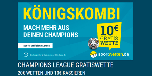 Sportwetten.de Gratiswette für Bestandskunden