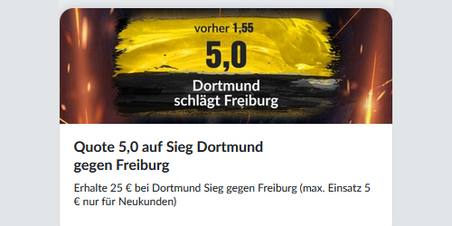Dortmund - Freiburg - Sportwetten Angebote