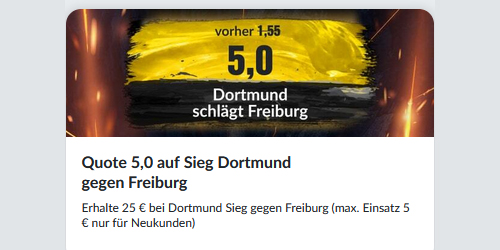 Dortmund - Freiburg - Sportwetten Angebote