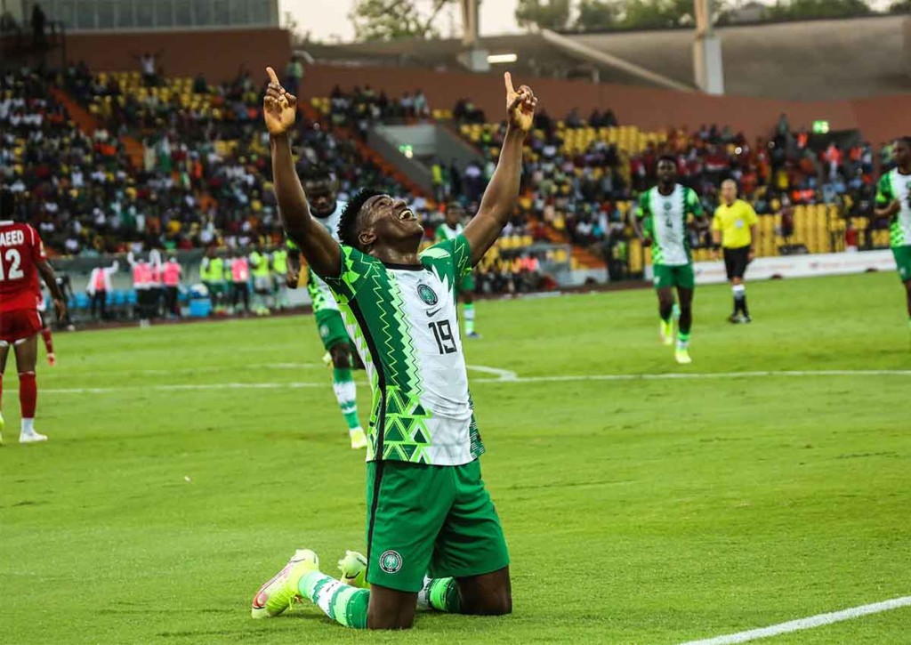 Zieht Nigeria (im Bild: Taiwo Awoniyi) aufgrund von Ausfällen beim Gegner ins Viertelfinale ein? © IMAGO / Shengolpixs, 15.01.2022 Nigeria Tunesian Tipps