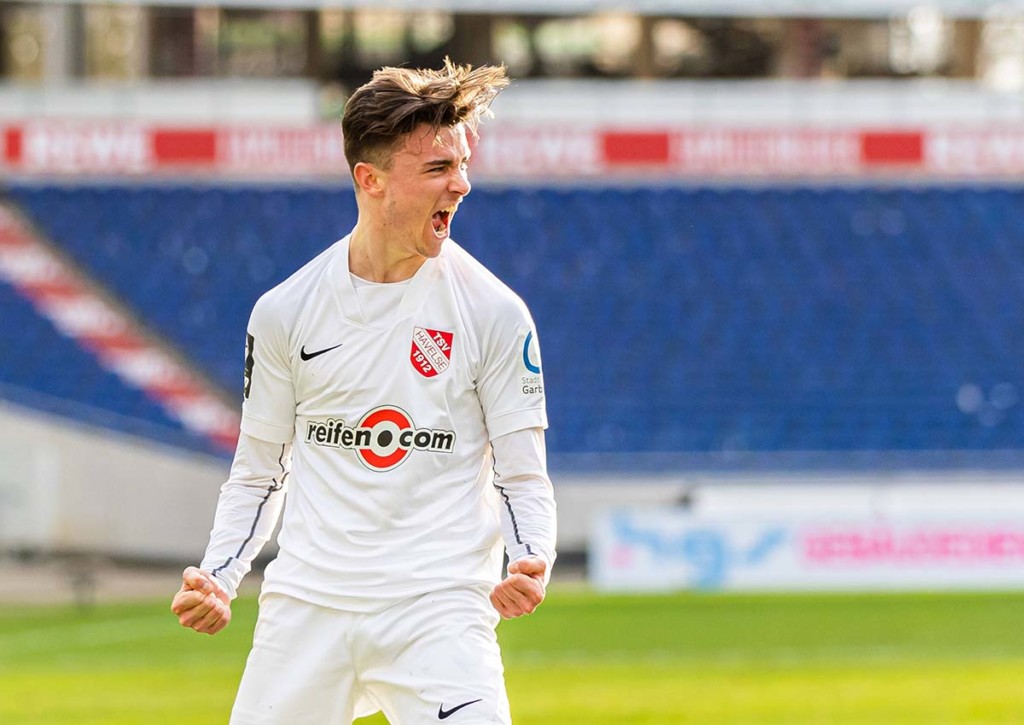 Kann Havelse (im Bild: Leon Damer) bei Dortmund 2 punkten? © IMAGO / Fotostand, 05.02.2022 Dortmund 2 Havelse Tipp