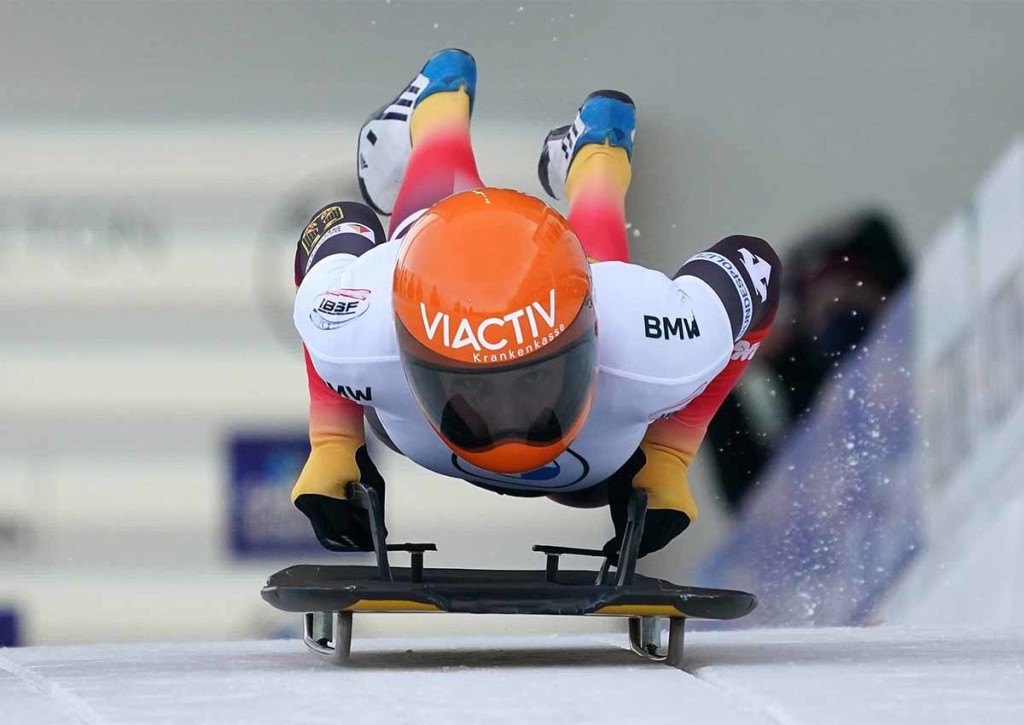 Holt Tina Hermann beim Skeleton-Bewerb die nächste Goldmedaille für Team Germany? © IMAGO / AFLOSPORT, 10.12.2021 Holt Tina Hermann beim Skeleton-Bewerb die nächste Goldmedaille für Team Germany? © IMAGO / AFLOSPORT, 10.12.2021