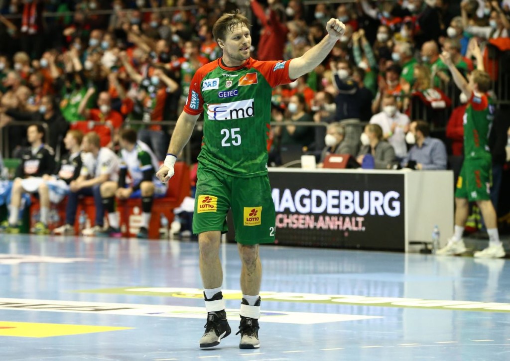 Festigt der SC Magdeburg (im Bild: Marko Bezjak) beim französischen Team Aix die Spitzenposition?