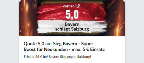 Bayern - Salzburg Quoten - Sportwetten Angebote