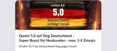 Deutschland - Israel Quoten - Sportwetten Angebote