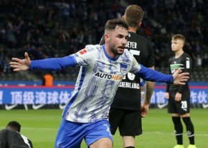 Sowohl die Hertha (im Bild: Marco Richter) als auch Borussia Mönchengladbach können mit dem bisherigen Saisonverlauf nicht zufrieden sein. © IMAGO / Contrast, 23.10.2021 Gladbach Hertha Tipp